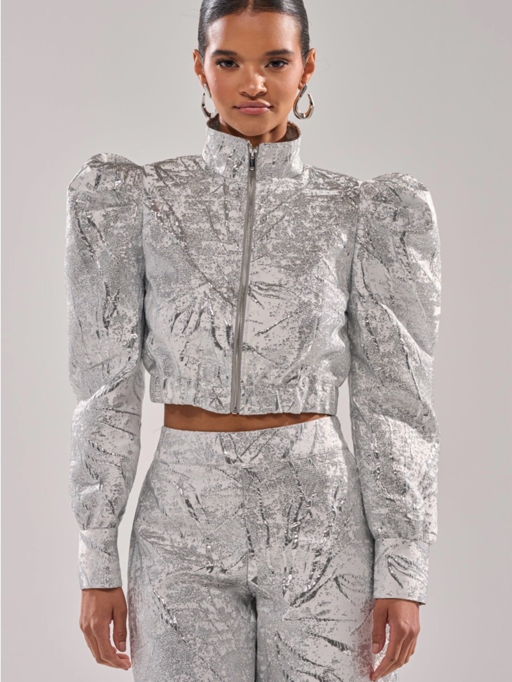 JUST LIKE THAT BROCADE BOMBER - L